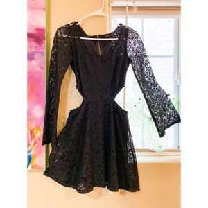 Black Lace cutout Dress